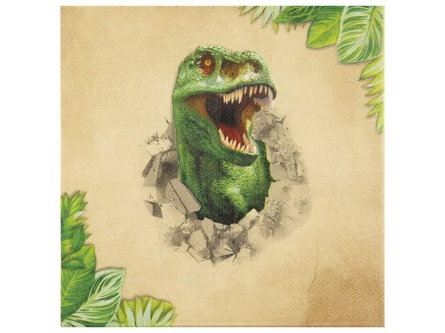 Dinosaurier-servietten – 33 X 33 Cm, 12 Stück
