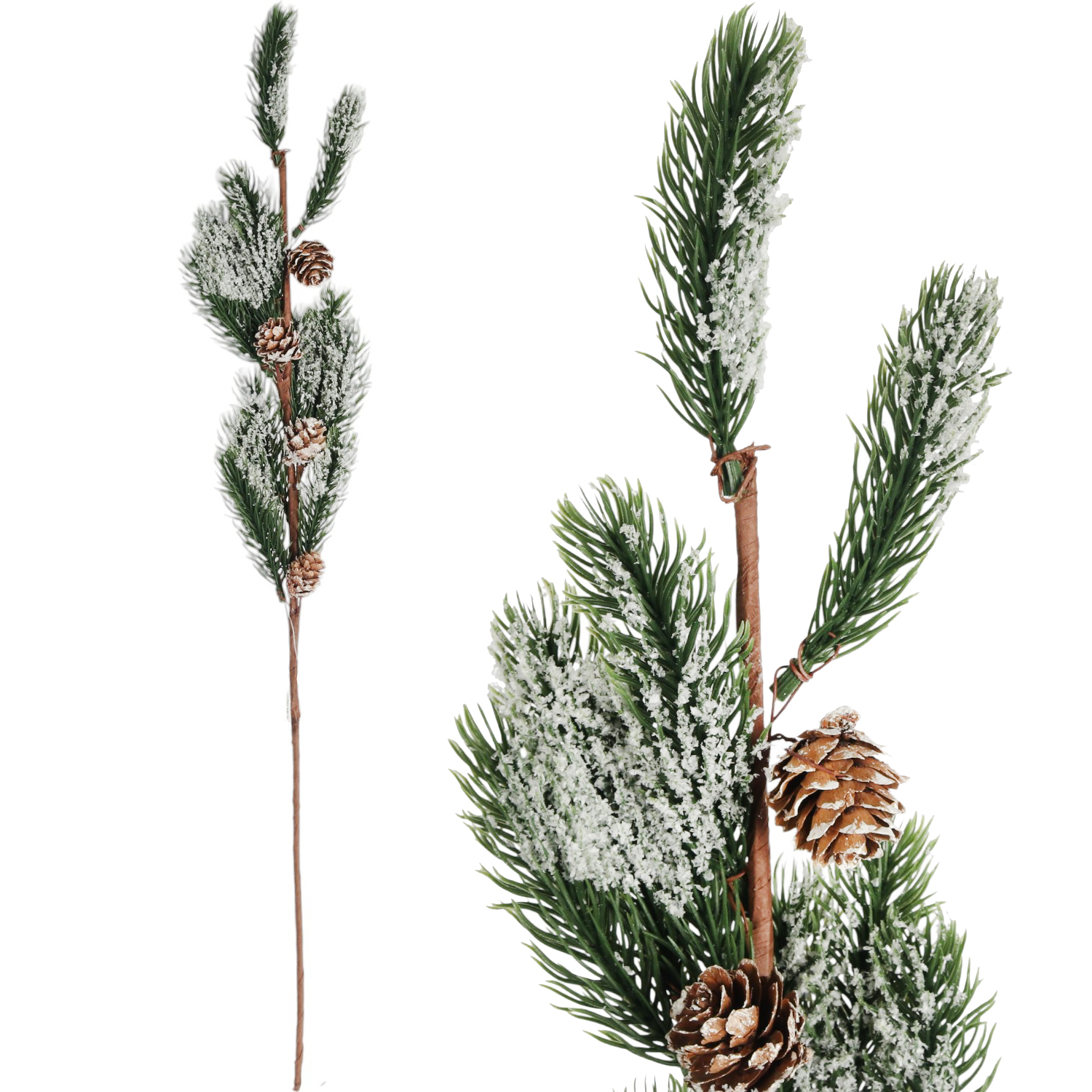 Dekorativer Zweig, Weihnachtsdekoration, Künstliche Zapfen, 62 Cm