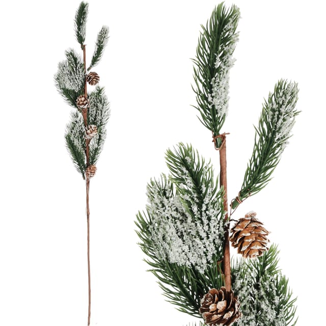 Dekorativer Zweig, Weihnachtsdekoration, Künstliche Zapfen, 62 Cm