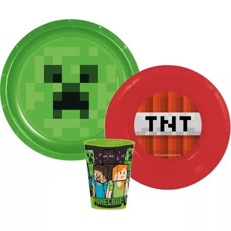 Minecraft-essgeschirr (teller, Schüssel, Tasse) Bpa-frei