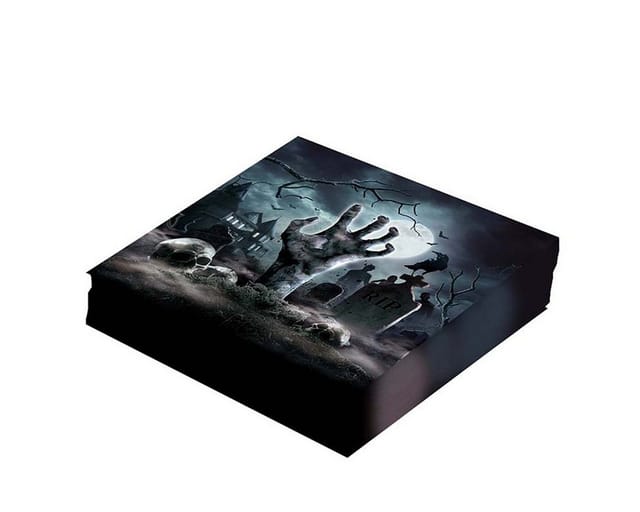 Papierservietten „friedhof“ – Toter Mann, Zombie – Halloween, Geburtstag – 33 X 33 Cm – 20 Stück