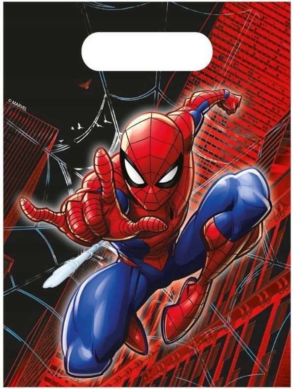 Spiderman Marvel Spider-man Geburtstagsgeschenktüten Aus Papier, 4 Stück.
