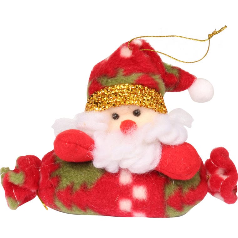 Plüsch-weihnachtsmann An Einem Anhänger, Rot, 15 X 10 Cm