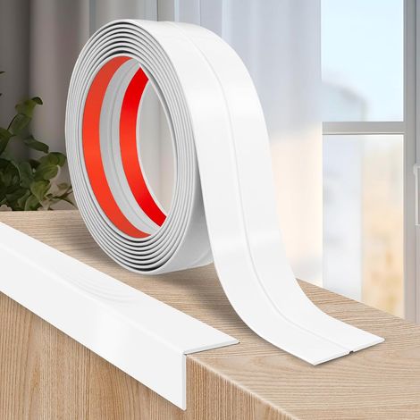 Selbstklebende Wandleiste, Flexible Sockelleiste, Dekorative Pvc-eckleiste, Abschlussleiste, Wandeckenschutz (6 Cm X 3 M, Weiß)