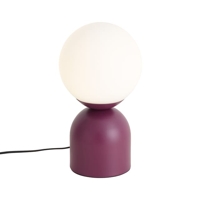 Qazqa Hotel Chic Tischleuchte Lila Mit Opalglas - Pallon Trend
