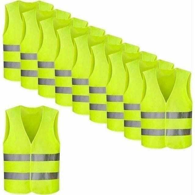 8er-pack Warnwesten, Fluoreszierend Gelb, Reflektierende Westen, Unfallwesten, 360°-reflektierende Pannenhilfswesten – Fei Yu