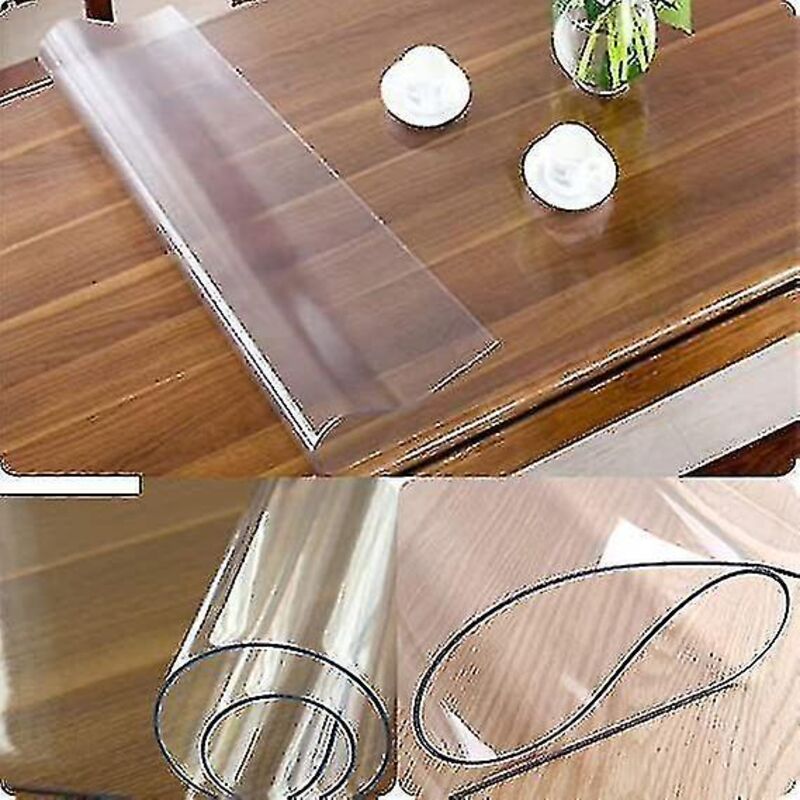 Crea – Maßgefertigte, Transparente Pvc-tischschutzfolie 160 X 90 Cm – Flecken- Und Kratzfest – Leicht Zu Reinigen – Für Den Innen- Und Außenbereich Geeignet