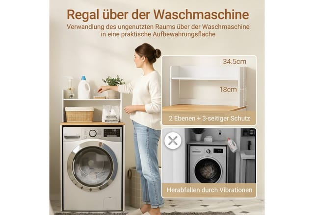 Sobuy Wäscheschrank 1 Fachboden Weiß 65x60x126cm Modern Bzr224-wn
