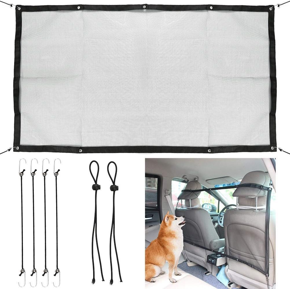 Sicherheitsnetz Für Haustiere Im Auto, Trennnetz Für Hunde Und Katzen, Zur Befestigung An Den Sitzen, 1150 X 620 Mm