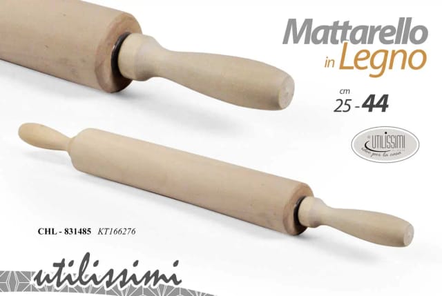 Holz-teigroller 25-44x5 Cm