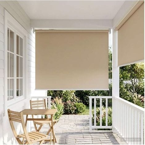 Außenrollo Mit Uv-schutz, Beige, 60 X 140 Cm