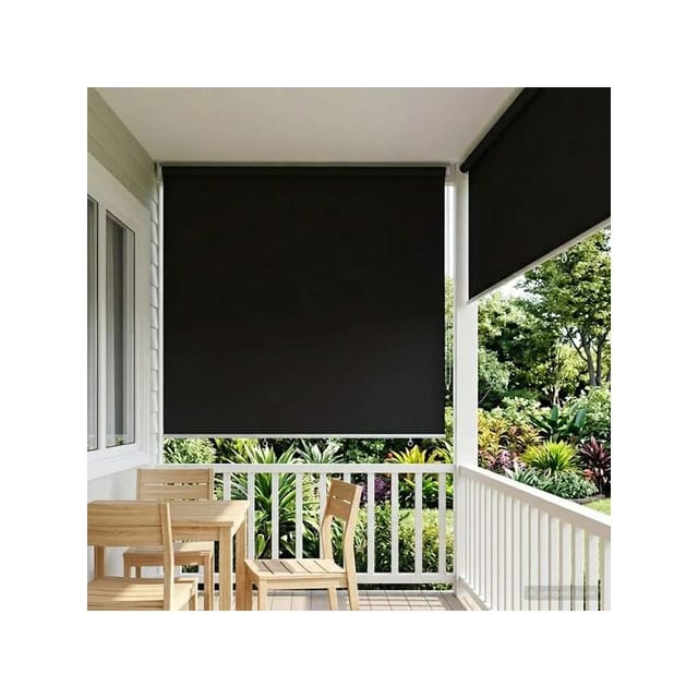 Außenrollo Mit Uv-schutz, Schwarz, 160 X 230 Cm