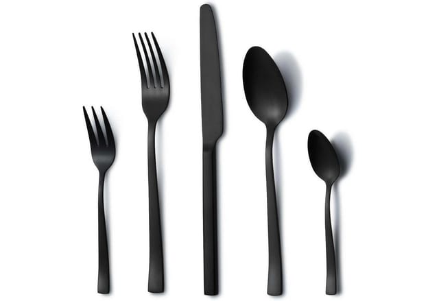 30-teiliges Besteck Set Schwarz Edelstahl Für 6 Personen, Spülmaschinenfest