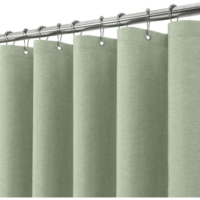 Duschvorhang Wasserdicht Leinen Salbeigrün H182 X B275 Cm 1er Pack