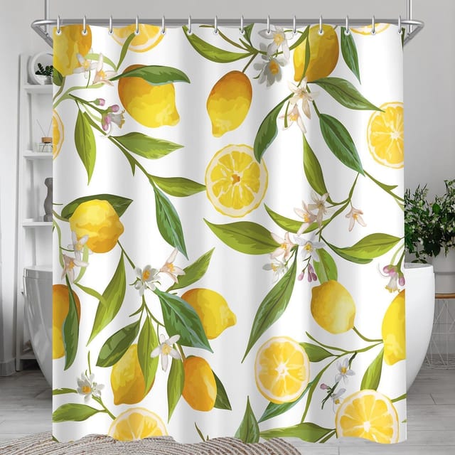 Duschvorhang Zitrone Blatt Zitrone Blatt H200 X B120 Cm (1er Pack)