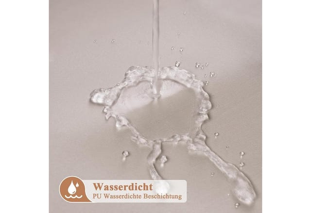 Duschvorhang 100x200 Wasserdicht Sandfarben H200 X B100 Cm (1er Pack)