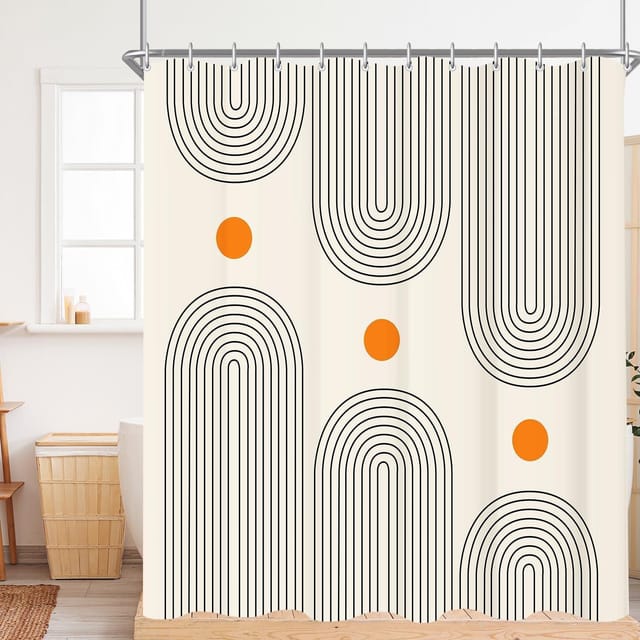 Duschvorhang 180x160cm Geometrisch Geometrische Kurve 180 X 160 Cm