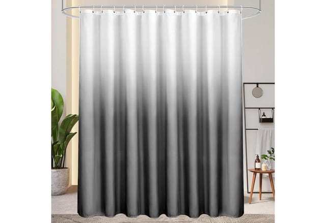Duschvorhang Grau 240x200cm Wasserdicht Grau H200 X B240 Cm (1er Pack)