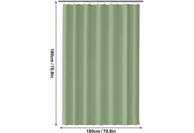 Duschvorhang 180x180 Cm Grün Wasserdicht Anti-schimmel Waschbar Peva Mit 12