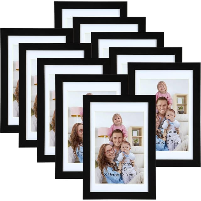 Bilderrahmen 10 Stück Passepartout Collage 9x13 Oder 10x15 Cm Schwarz
