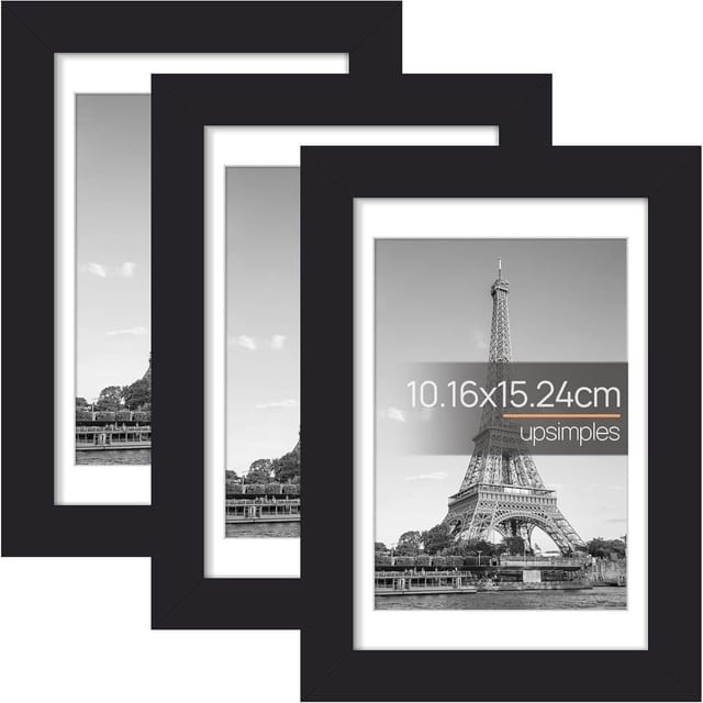 Bilderrahmen 10x15 3er Pack 10x15cm Schwarz