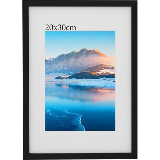 Bilderrahmen 20x30 Cm Holz Schwarz Wandmontiert Schwarz 1 X (20x30)