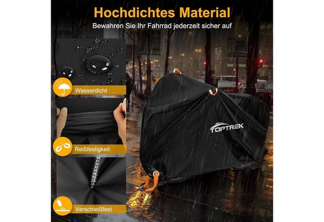 Toptrek 2-fahrradabdeckung 210d Wasserdicht Oxford-gewebe 210x110x95cm