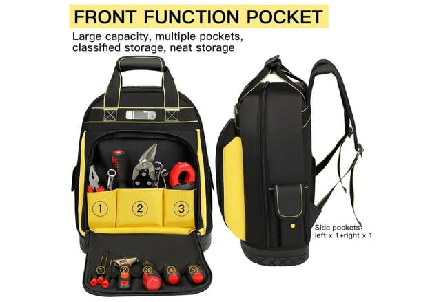 Werkzeugrucksack 43cm Gummiboden 1680d Airaj Werkzeugrucksack