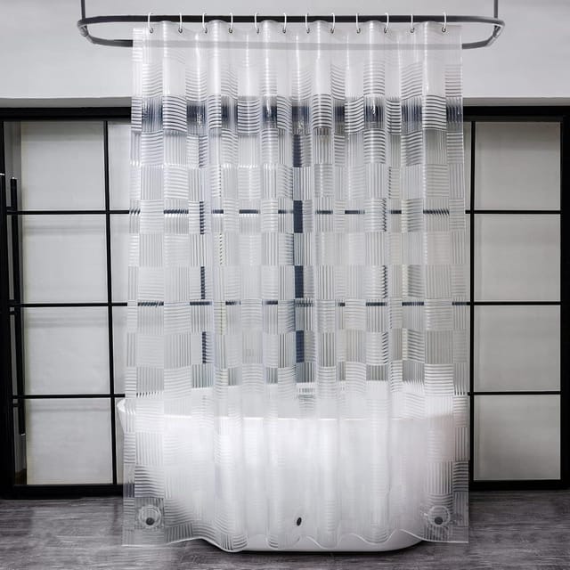 Transparenter Duschvorhang 180x180cm 3d Muster Anti-schimmel Wasserdicht