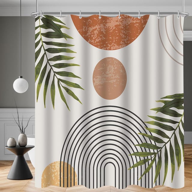 Duschvorhang 160x160cm Blätter Linie H160 X B160 Cm 1er Pack