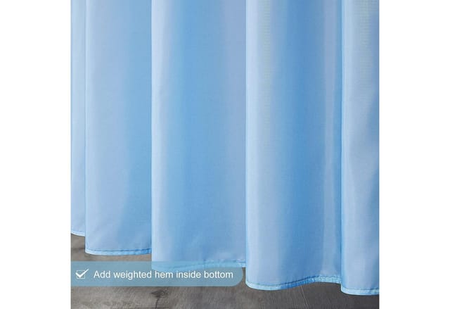 Duschvorhang Textil Anti-schimmel Wasserdicht Waschbar Polyester Weiß 120x200cm