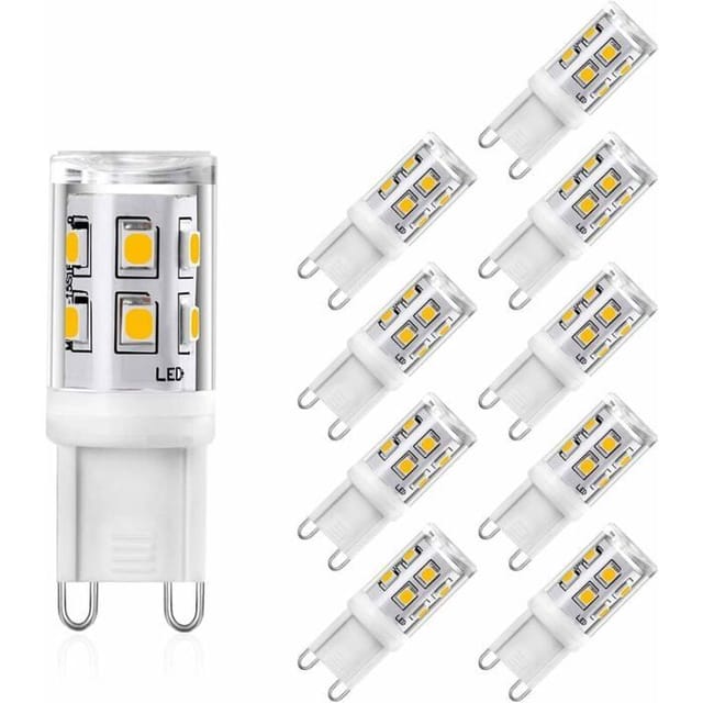 G9 Led-lampen, Entspricht 20 W (2 W), Warmweiß (3000 K), 200 Lm, 10er-packung, Odipie