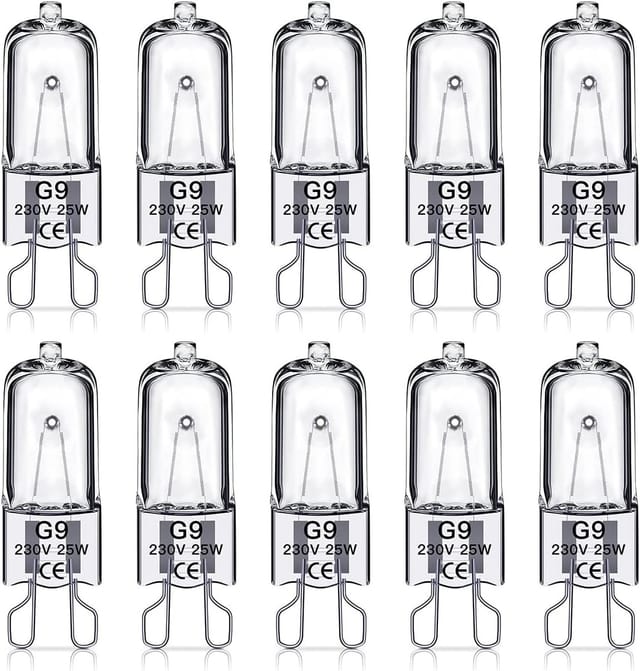 G9 Halogenlampen 25 W, 230 V, 10er-packung