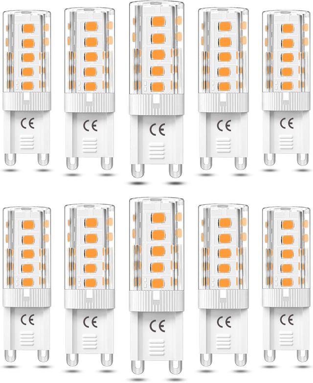 10-kpl-g9-led-lampe, 5 W, 3000 K, G9-led-lampe, Halogenlampe, 50 W, Ac110/220 V [energieklasse F]