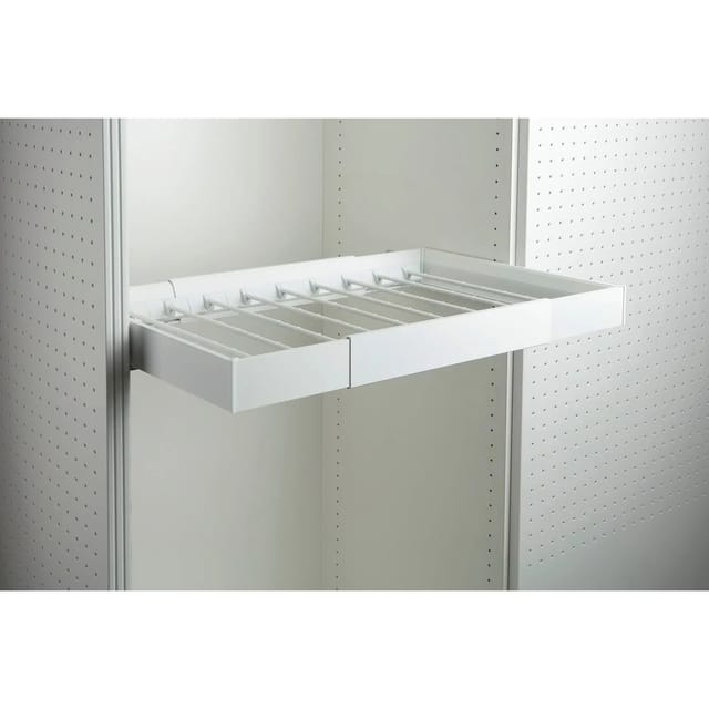 Servetto Auszugsrahmen Vorder-/rückseitenprofil Schrankzubehör Papillon 770-1200mm, Aluminiumweiß
