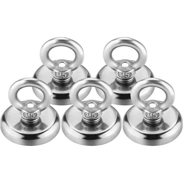 Neodym-magnet, 32 Mm, Starker Magnet, 35 Kg Zugkraft, Starker Runder Neodym-magnet (5 Stück)