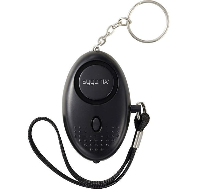 Sygonix Taschenalarm Schwarz Mit Led 130 Db Sy-7187886