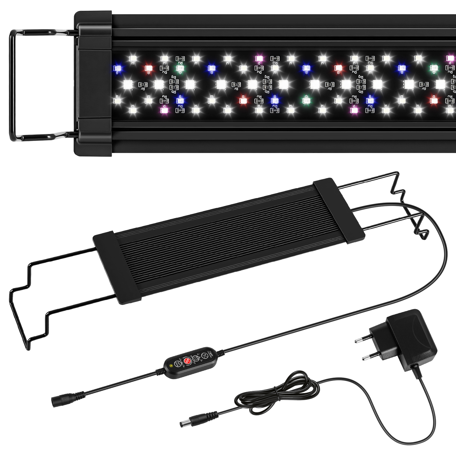 Tolletour Farbige Led-lampe Für Aquarien 10 W Mit Halterung Und Zeitschaltuhr