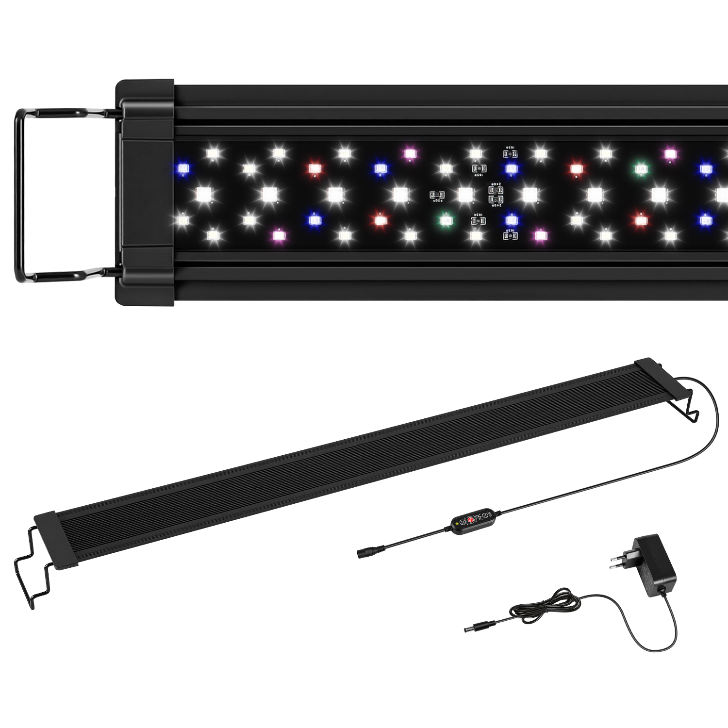 Tolletour Led-lampe Für Aquarien, Farbig, 36 W, Mit Halterung Und Zeitschaltuhr