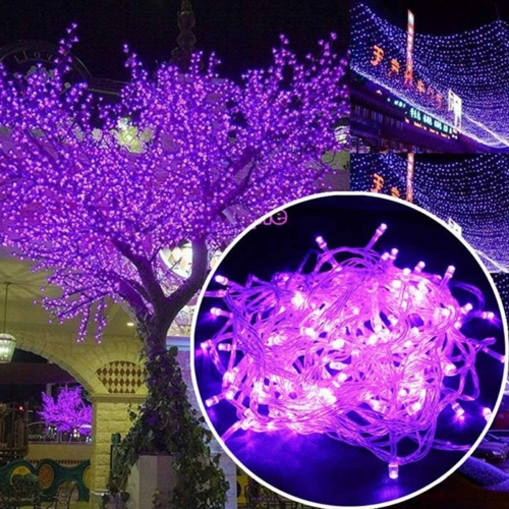 100 M Lange Lichterkette Mit 800 Leds Für Karneval, Hochzeiten, Garten- Und Innenbeleuchtung, Weihnachtsbaumschmuck, Pavillongirlande, Lila