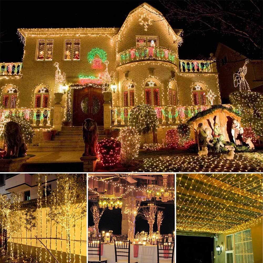 50 M Lange Lichterkette Mit 400 Leds Für Karneval, Hochzeiten, Garten- Und Innenbeleuchtung, Weihnachtsbäume, Pavillons, Warmes Licht