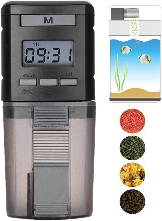 Automatischer Futterautomat Für Aquarienfische Mit Zeitschaltuhr, Aquarienfischfutter