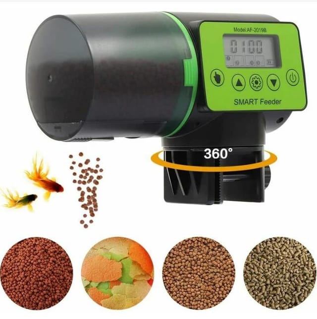 Automatischer, Intelligenter Aquarienfischfutterautomat Mit Zeitschaltuhr, 200 Ml, Großes Fassungsvermögen, Ultraleise, Für Teiche Und Kleine Aquarien