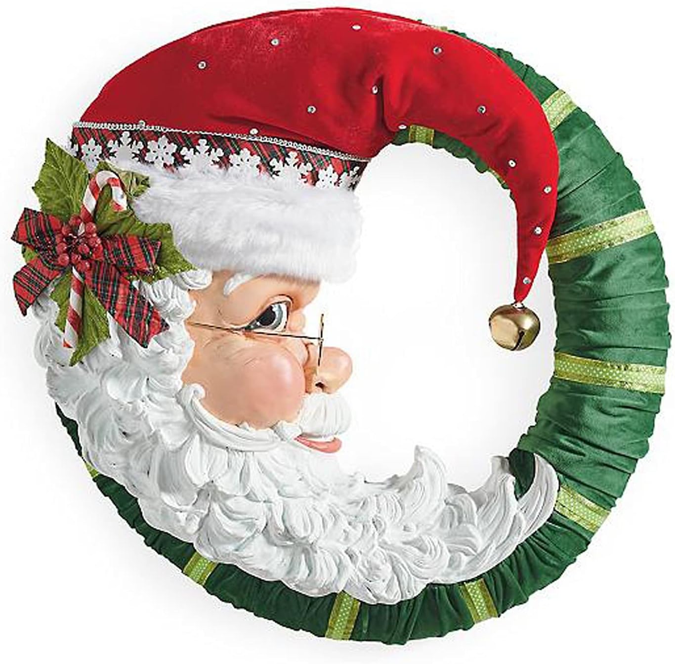 Weitere Weihnachtsdekorationen - Weihnachtsgirlanden, 14" Weihnachtsmann-mondkränze, Weihnachtskränze Für Die Haustür, Weihnachtskranz Als Weihnachtsdekoration, Haustürdekoration, Wanddekoration Für D