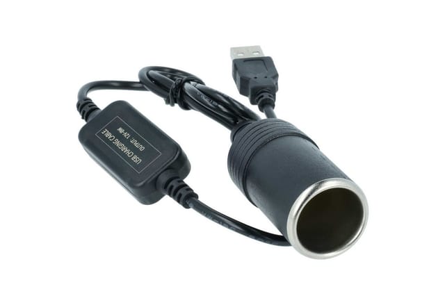 Vhbw Usb Auf Zigarettenanzünder Adapter 5v Auf 12v Konverterkabel, Usb A Auf 12v Buchse, 60 Cm, 8.0 W