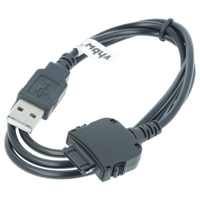 Vhbw - Usb Datenkabel 2-in-1 Ladekabel Kompatibel Mit Hp Ipaq Hx4700, Rx1950, Rx3700, Rx3710 Pda-gerät, Handheld Computer - 130cm, Schwarz