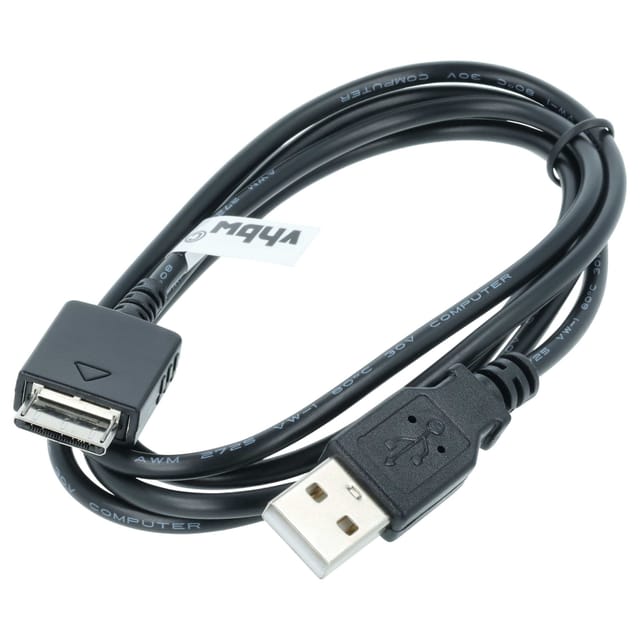 Vhbw - Usb Datenkabel (typ A Auf Mp3 Player) Ladekabel Kompatibel Mit Sony Walkman Nw-s706f, Nw-s715f Mp3 Player - Schwarz, 150cm
