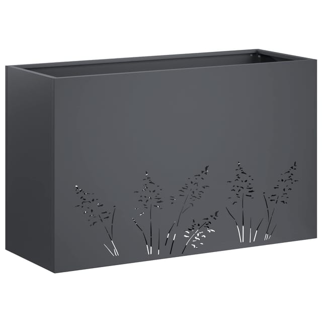 Garten-pflanzgefäß Anthrazit 80 X 20 X 49 Cm Vidaxl