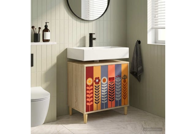 Badezimmerschrank Essen Sonoma 60 X 40 X 60 Cm Holzwerkstoff Vidaxl