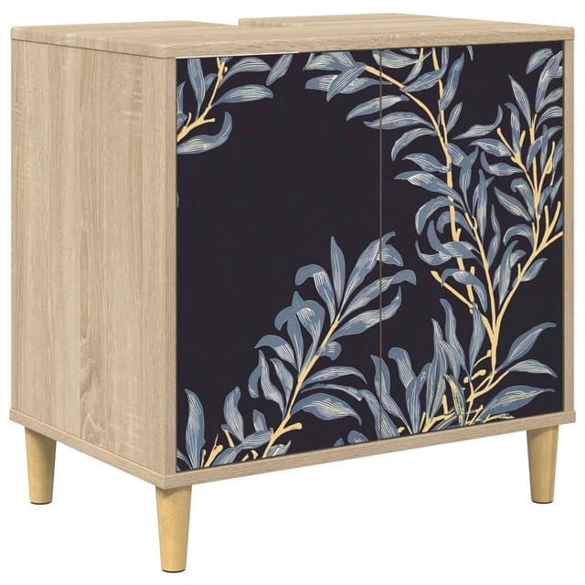 Badezimmerschrank Dokkum Sonoma 60 X 40 X 60 Cm Holzwerkstoff Vidaxl